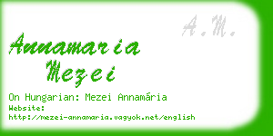 annamaria mezei business card